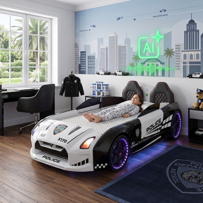 AI Genius GTR Police Car Bed