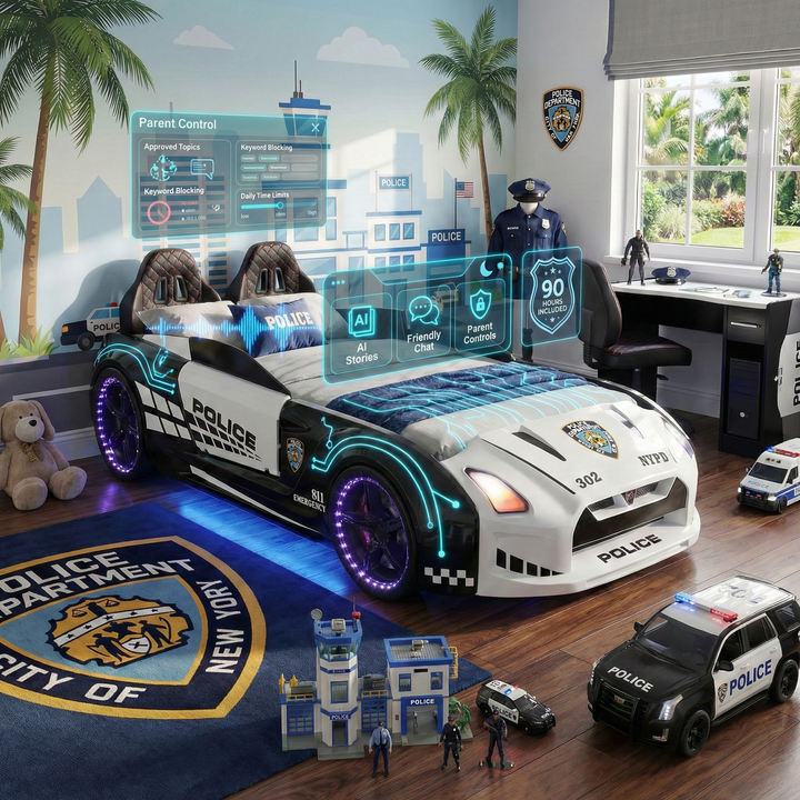 AI Genius GTR Police Car Bed
