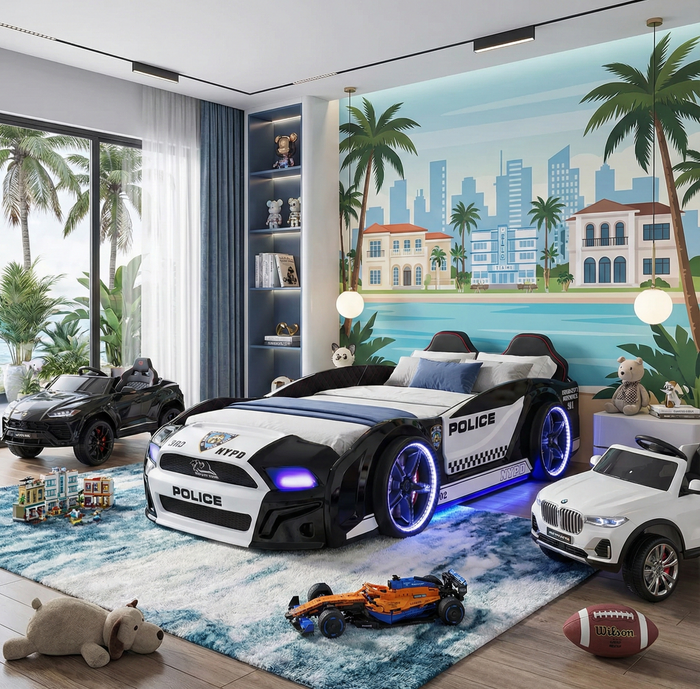 Muscle Police Car Bed