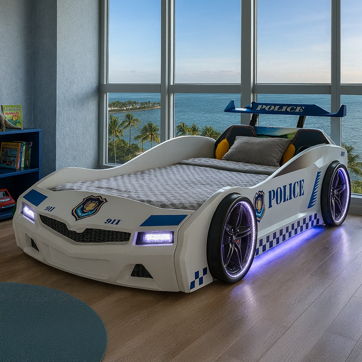 Thunder Police Car Bed