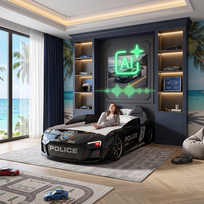 AI Genius V12 Police Car Bed