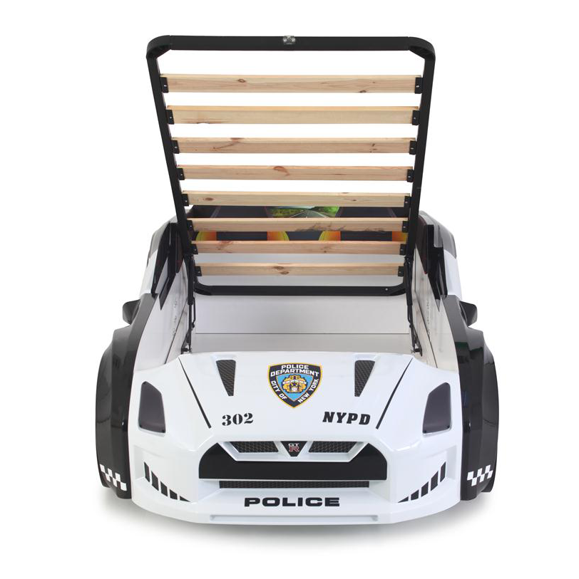 GTR Police Car Bed frame designed like a police car for kids’ bedroom decor