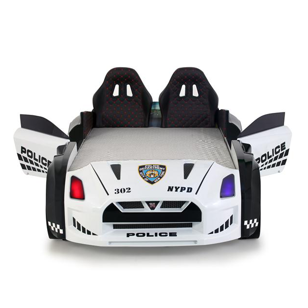 GTR Police Car Bed designed for kids, featuring a police car bed theme and police car design