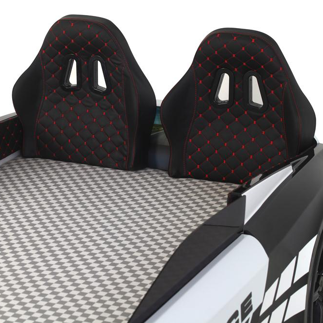 GTR Police Car Bed with racing seats, perfect police car bed for kids