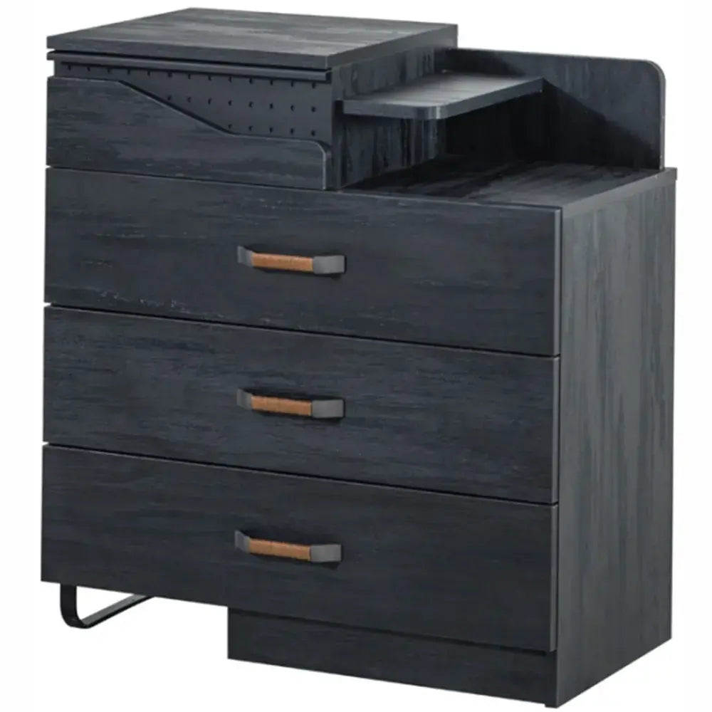 Dark Dresser with built-in top organizer and side shelf for Lynda Kids rooms