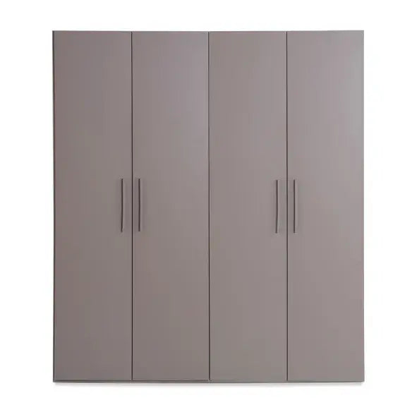 Atlas Armoire in light brown with vertical metal handles, ideal for Lynda Kids rooms