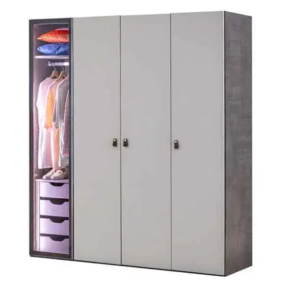 Aura Armoire by Lynda Kids featuring a glass-front display and multiple drawers