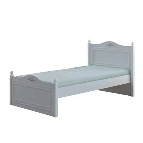 WHITE WROUGHT IRON BED 120x200 x 1