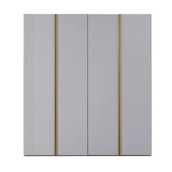 Elegant armoire with gold handles and fluted detailing, perfect for Lynda Kids rooms