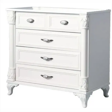 Helen Dresser by Lynda Kids featuring white wood with ornate handles and legs