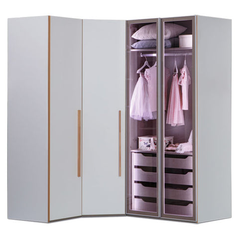 My House Armoire Corner With Glass Door (4 Doors)
